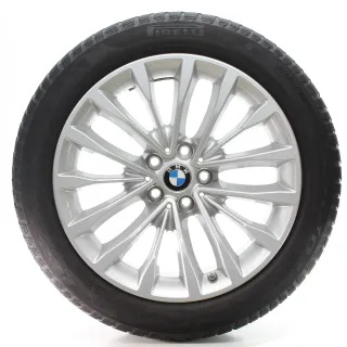 BMW 5er G30 G31 Winterräder W-Speiche 632 Pirelli 245/45R18 100V DOT23 6863418 - Bild 1