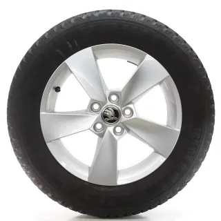Skoda Fabia IV PJ3 Winterräder 5-Speichen Semperit 185/65R15 DOT25 6VA601025M - Bild 2