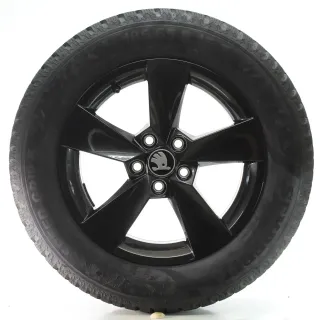 Skoda Fabia IV PJ Winterräder 5-Speichen Grau Semperit 185/65R15 DOT25 6VA601025 - Bild 3
