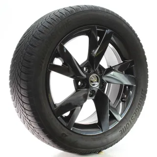 Skoda Octavia IV NX Winterräder Schwarz Lyra Bridgestone 205/55R17 5E3601025AE - Bild 6