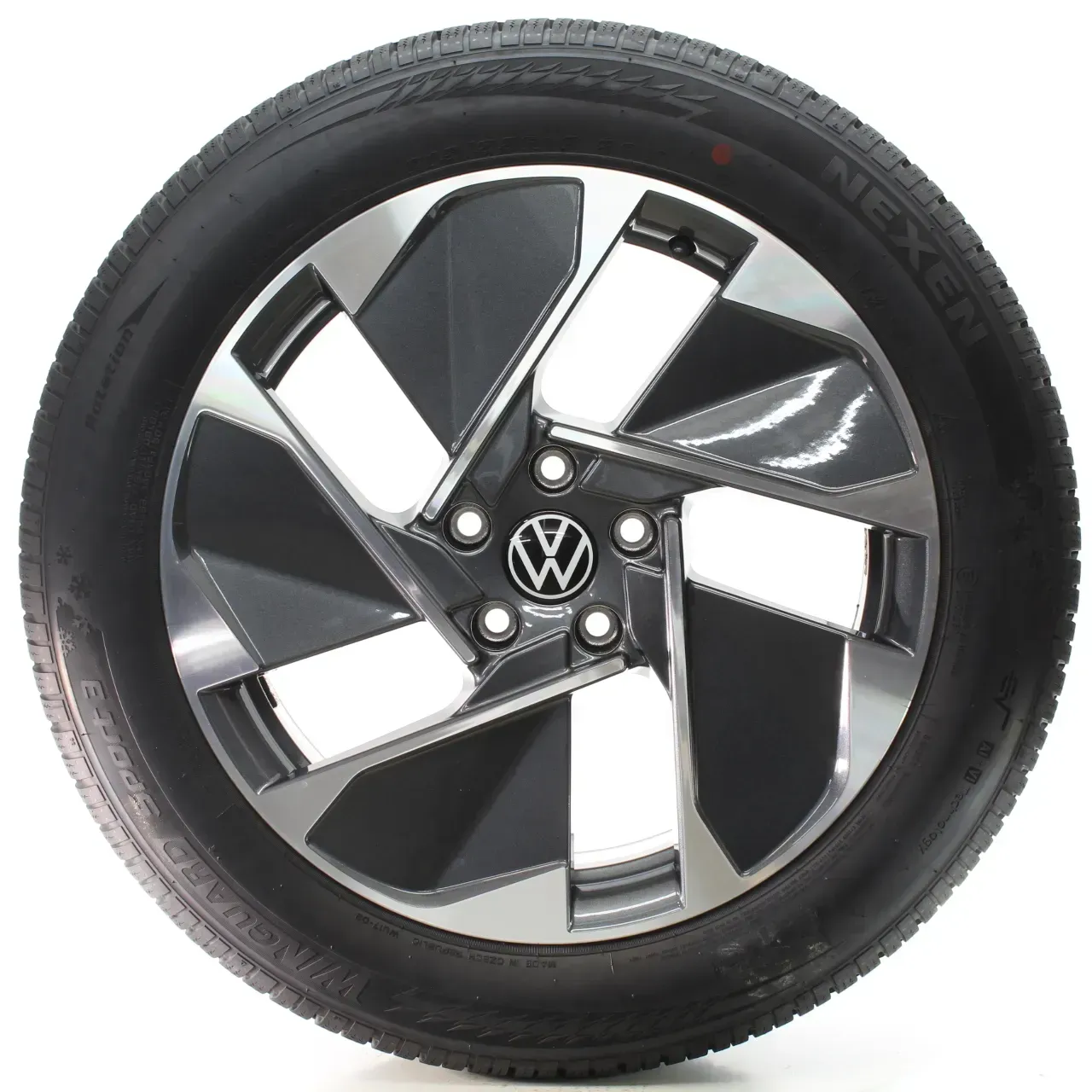 VW ID.3 E11 Winterräder East Derry Grau Glanz Nexen 215/55R18 DOT25 10A601025G - Bild 1
