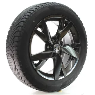 Skoda Octavia IV NX Winterräder Lyra Schwarz Pirelli 205/55R17 95T 5E3601025AE - Bild 6