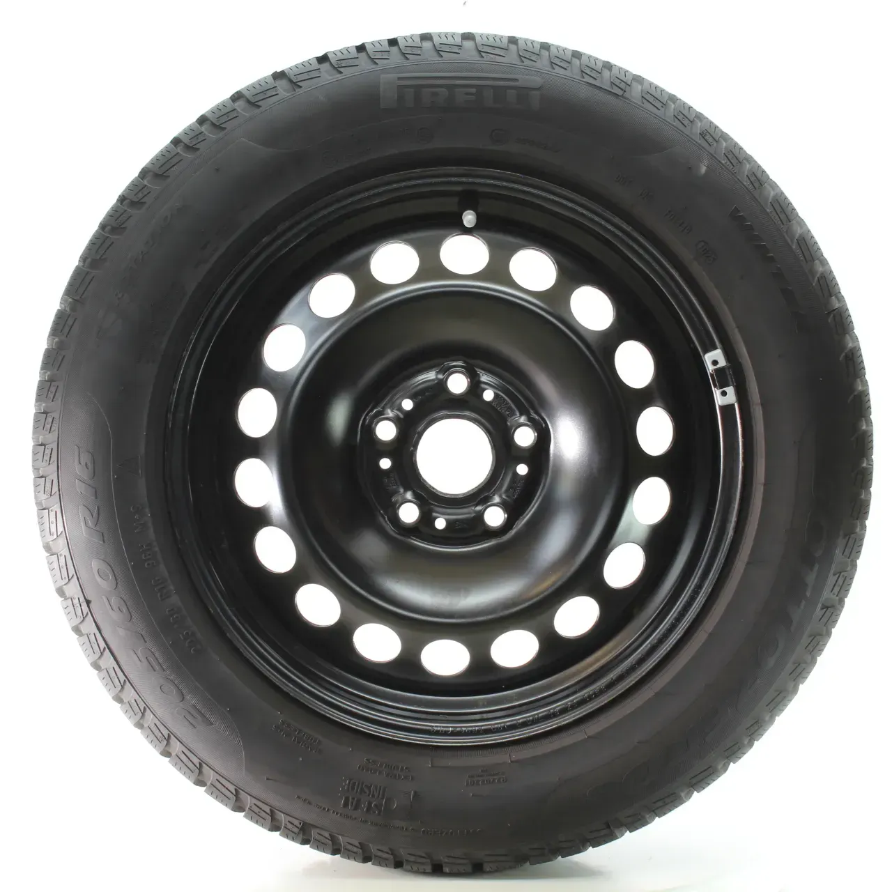 VW Touran 5T1 Winterräder Stahl Pirelli 205/60R16 96H DOT25 5QA601027C/E - Bild 1