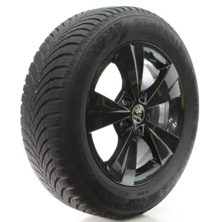 Skoda Octavia IV NX Winterräder Schwarz Semperit 205/60R16 DOT25 5E3601025AA - Bild 6