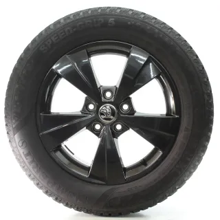 Skoda Octavia IV NX Winterräder Schwarz Semperit 205/60R16 DOT25 5E3601025AA - Bild 2