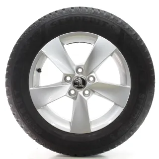 Skoda Fabia IV PJ3 Winterräder 5-Speichen Semperit 185/65R15 DOT25 6VA601025M - Bild 1