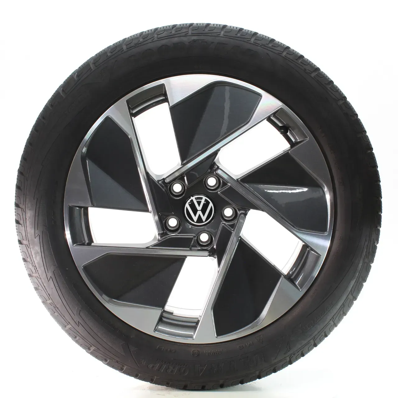 VW ID.3 E11 E12 Winterräder East Derry Grau Glanz Goodyear 215/55R18 10A601025G - Bild 1