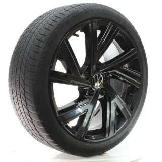VW Golf 8 VIII CD1 Winterräder Bergamo Schwarz Conti 225/40R18 DOT23 5H0601025M - Bild 6