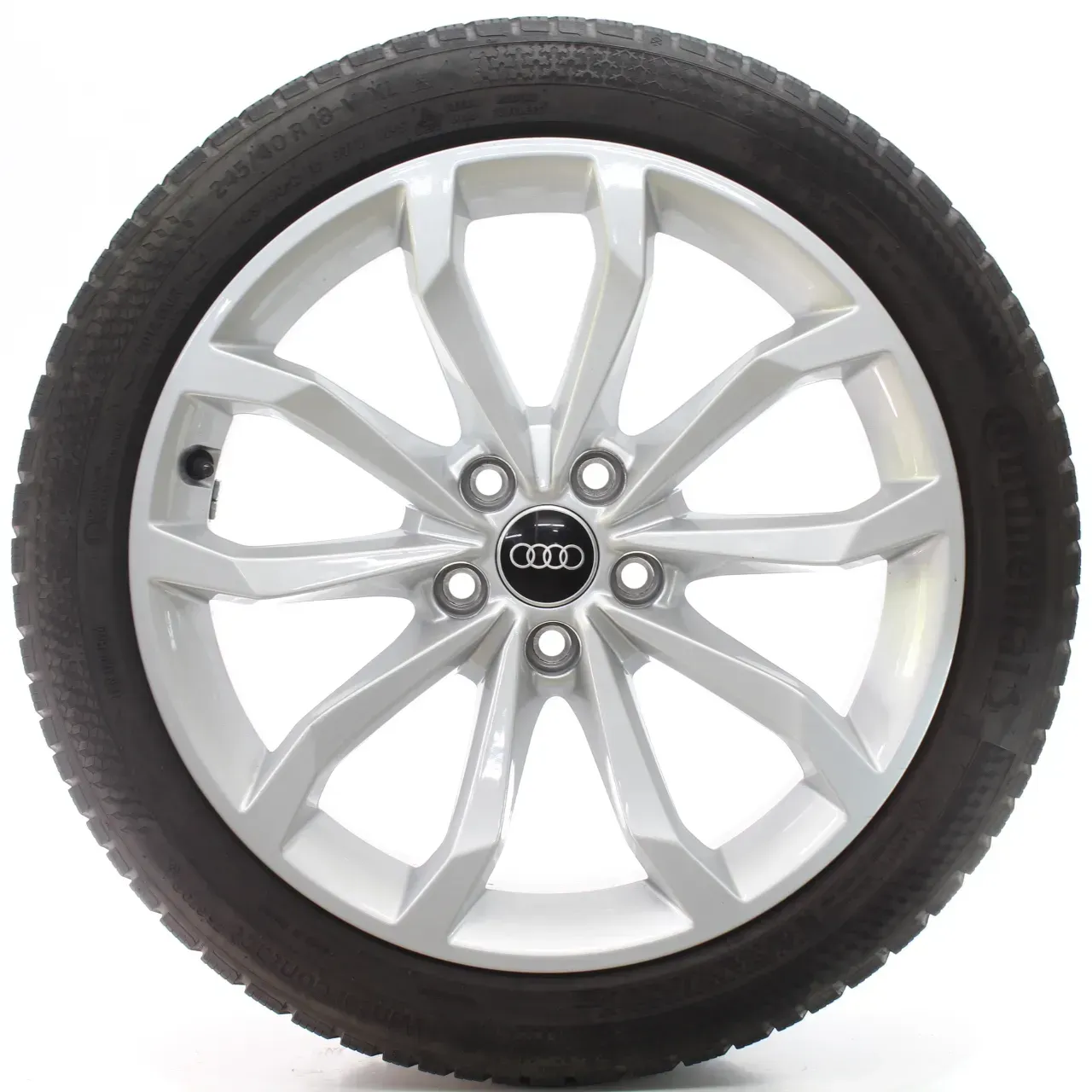 Audi A4 S4 8W Winterräder 5-V-Speichen Continental 245/40R18 DOT24 8W0601025H - Bild 1
