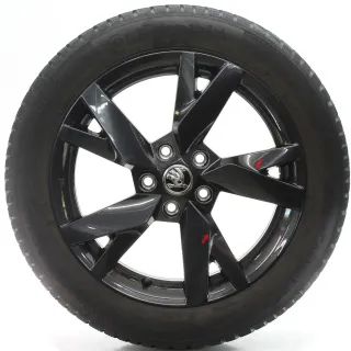 Skoda Octavia IV NX Winterräder Lyra Schwarz Conti 205/55R17 DOT23 5E3601025AE - Bild 4