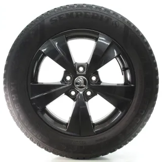 Skoda Octavia IV NX Winterräder 5-Speichen Semperit 205/60R16 DOT25 5E0601025B - Bild 4