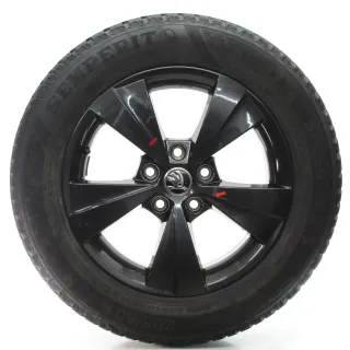 Skoda Octavia IV NX5 Winterräder 5 Speichen Schwarz 205/60R16 92H 5E3601025AA - Bild 4