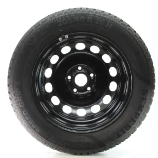Skoda Octavia NX Winterräder Stahl Semperit 205/60R16 92H DOT24 5Q0601027BQ - Bild 5