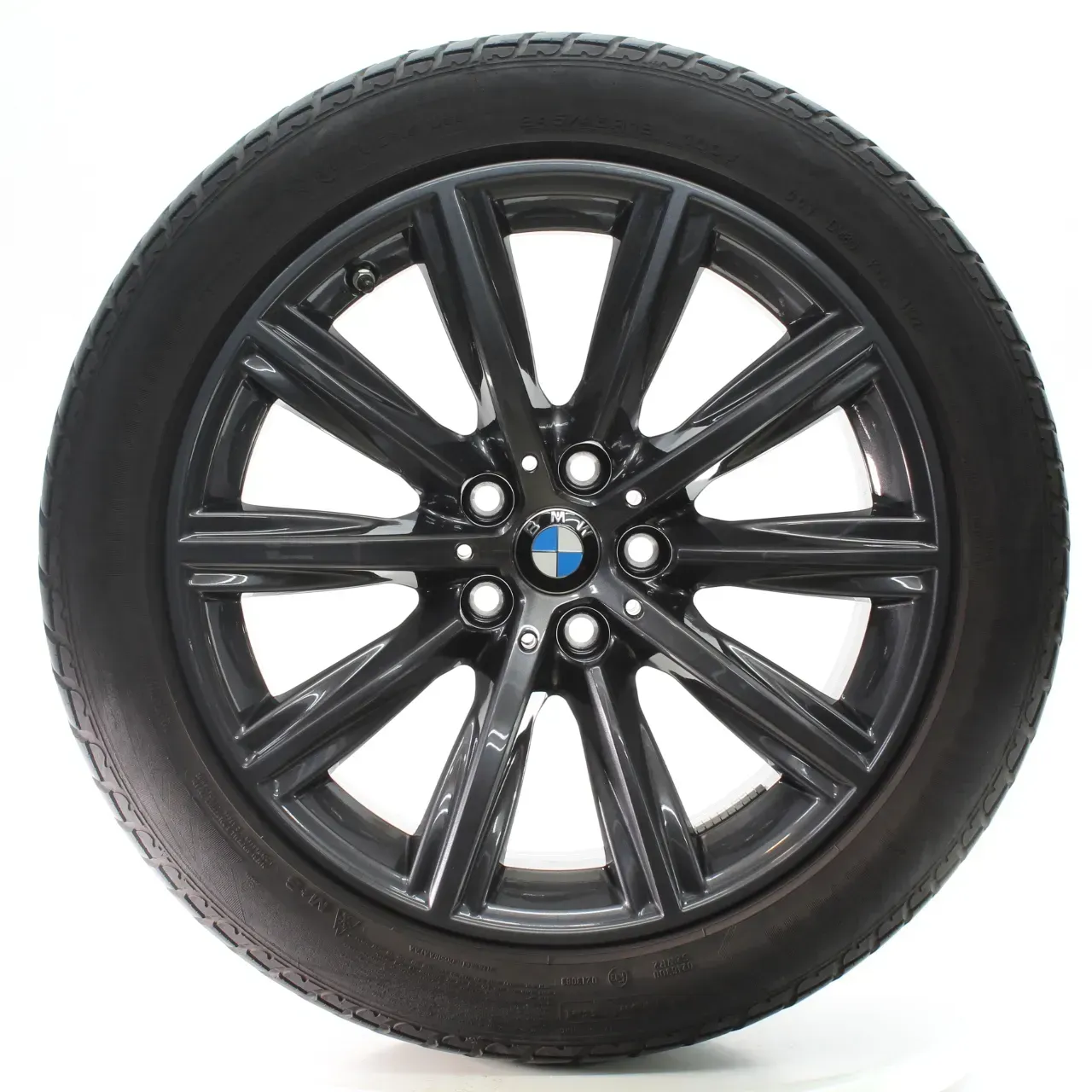 BMW 5er G30 G31 Winterräder V-Speiche 684 Orbitgrey Goodyear 245/45R18 6874441 - Bild 1