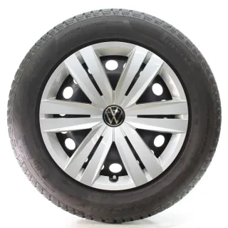 VW Touran 5T1 Winterräder Stahl Pirelli 205/60R16 96H DOT24 5QA601027C/D - Bild 1