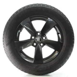 Skoda Fabia IV PJ Winterräder 5-Speichen Semperit 185/65R15 88T DOT25 6VA601025 - Bild 2