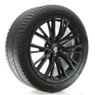BMW 3er G20 G21 Winterrad Doppelspeiche 796 M Schwarz Pirelli 255/40R18 6885306 - Bild 3