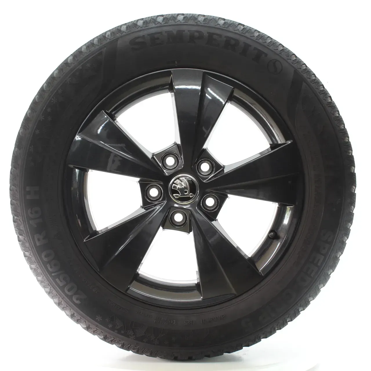 Skoda Octavia IV NX Winterräder 5-Speichen Semperit 205/60R16 DOT23 5E3601025AA - Bild 1
