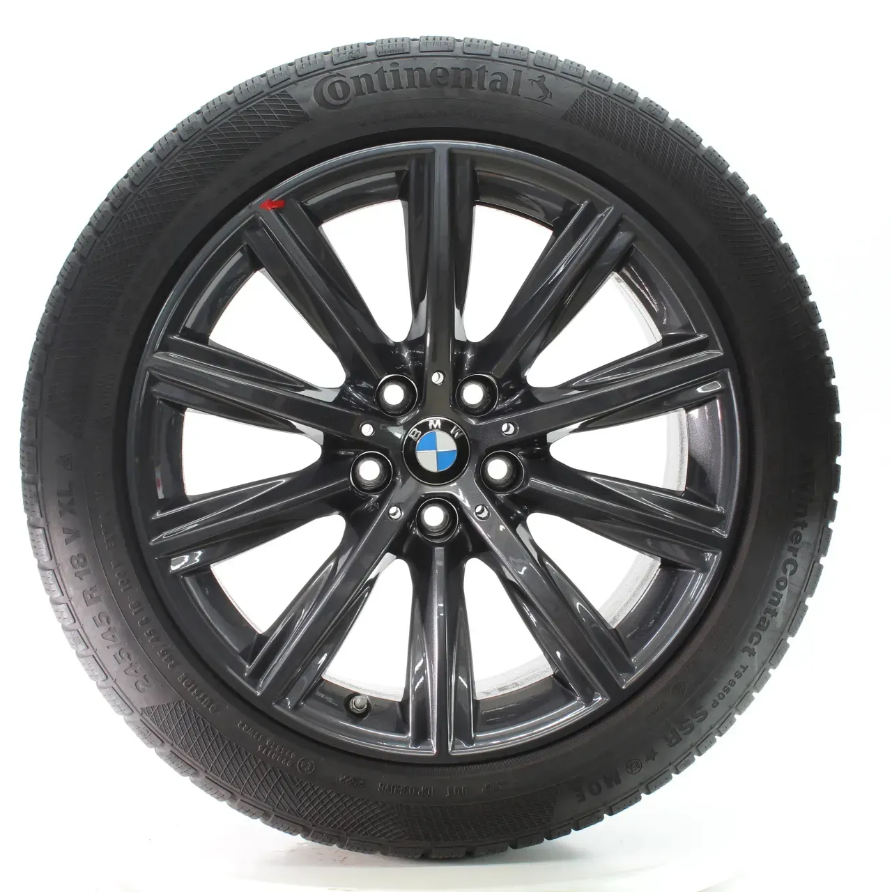 BMW 5er G30 G31 Winterräder V-Speiche 684 Continental 245/45R18 100V 6874441 - Bild 1