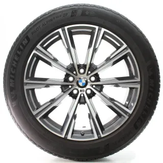 BMW X5 G05 X6 G06 Winterräder Sternspeiche 740 M 275/45R20 110V DOT23 8071996 - Bild 1