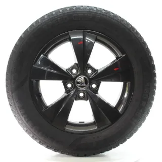 Skoda Octavia IV NX Winterräder 5-Speichen Semperit 205/60R16 DOT23 5E3601025AA - Bild 2