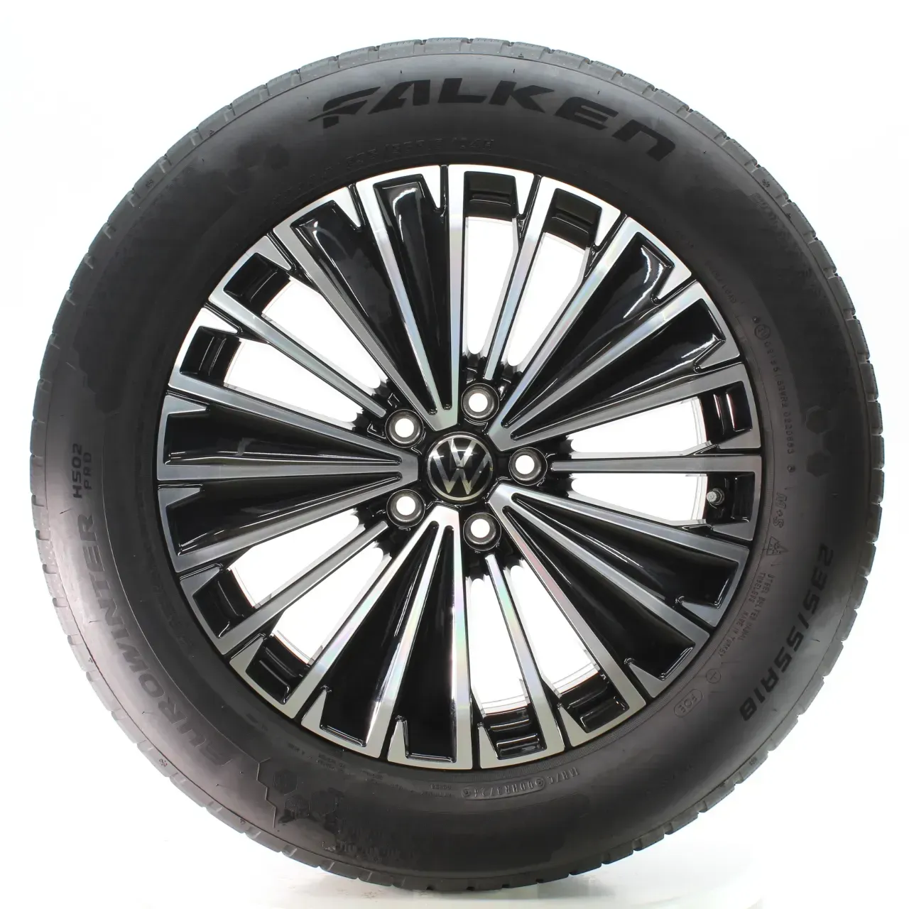 VW Tiguan CT1 Winterräder Napoli Schwarz Glanz Falken 235/55R18 DOT24 571601025K - Bild 1