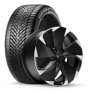 Cupra Born Winterräder Typhoon Schwarz-Silber Pirelli 215/50R19 Z213509T3BOPC2 - Bild 3