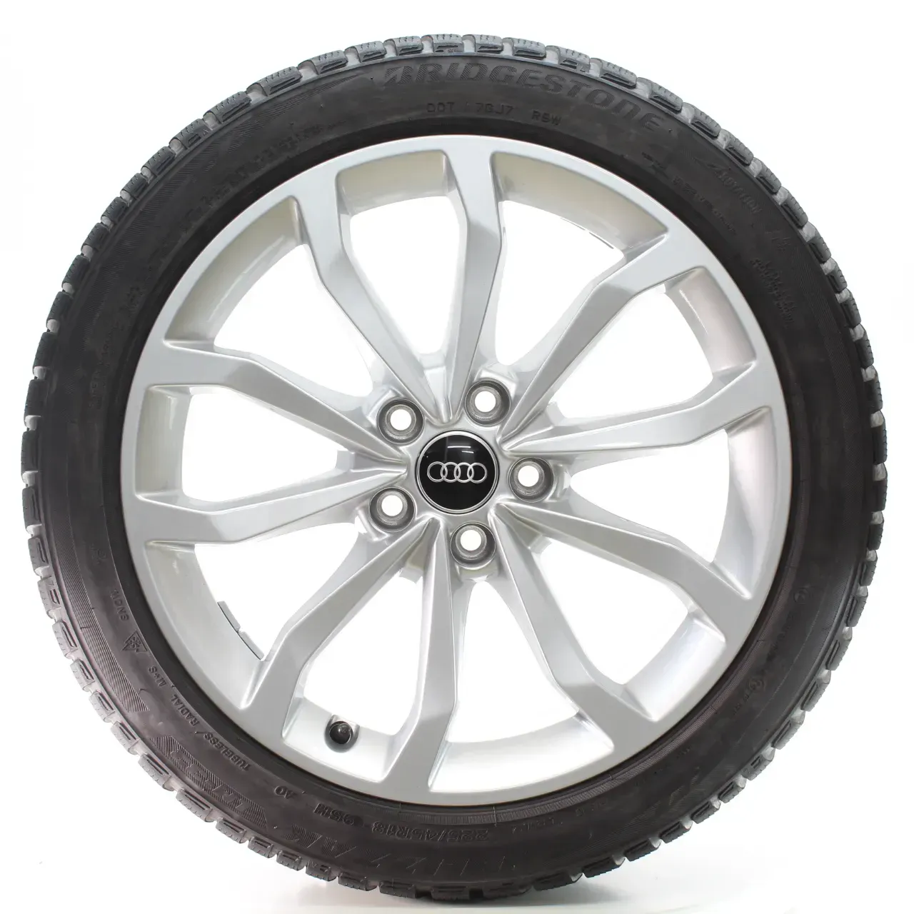 Audi A4 S4 8W Winterräder 10-Speichen V-Design Bridgestone 225/45R18 8W0601025ED - Bild 1