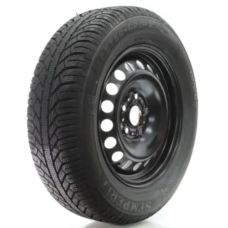 VW Golf 7 5G Seat Leon Winterräder Stahl Semperit 195/65R15 91T 5Q0601027BA/AT - Bild 6