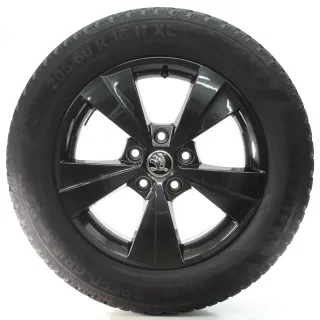 Skoda Octavia IV NX Winterräder 5-Speichen Semperit 205/60R16 DOT25 5E0601025B - Bild 1