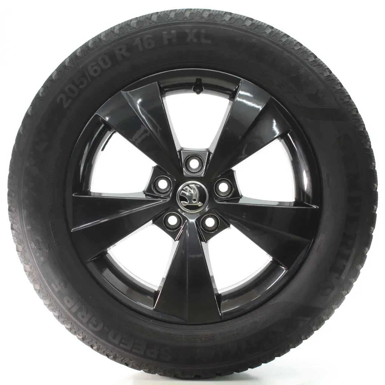 Skoda Octavia IV NX Winterräder 5-Speichen Semperit 205/60R16 DOT25 5E0601025B - Bild 1
