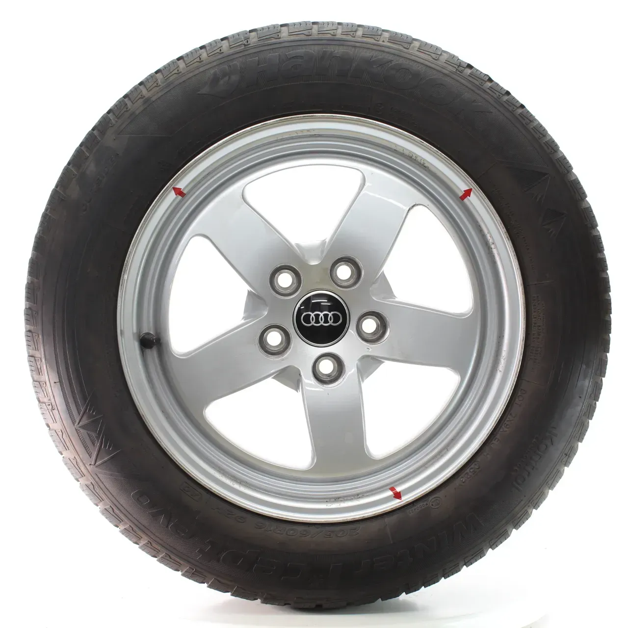 Audi A4 8W Winterräder 5-Speichen Hankook 205/60R16 92H 8W0601025 - Bild 1