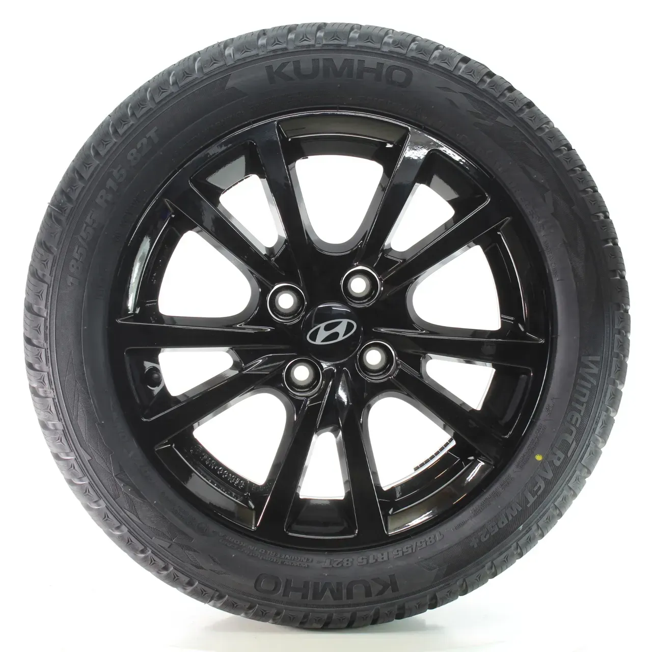 Hyundai i10 AC3 Winterräder 5-Doppelspeichen Kumho 185/55R15 82T KBA53415 NEU - Bild 1