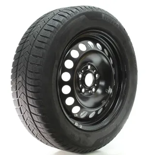 VW Touran 5T1 Winterräder Stahl Pirelli 205/60R16 96H DOT25 5QA601027C/E - Bild 6