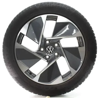 VW ID.3 E11 Winterräder East Derry Grau Glanz Continental 215/55R18 10A601025G - Bild 1