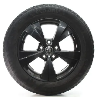 Skoda Octavia IV NX5 Winterräder 5 Speichen Schwarz 205/60R16 92H 5E3601025AA - Bild 3