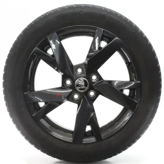 Skoda Octavia IV NX Winterräder Lyra Schwarz Conti 205/55R17 DOT23 5E3601025AE - Bild 2