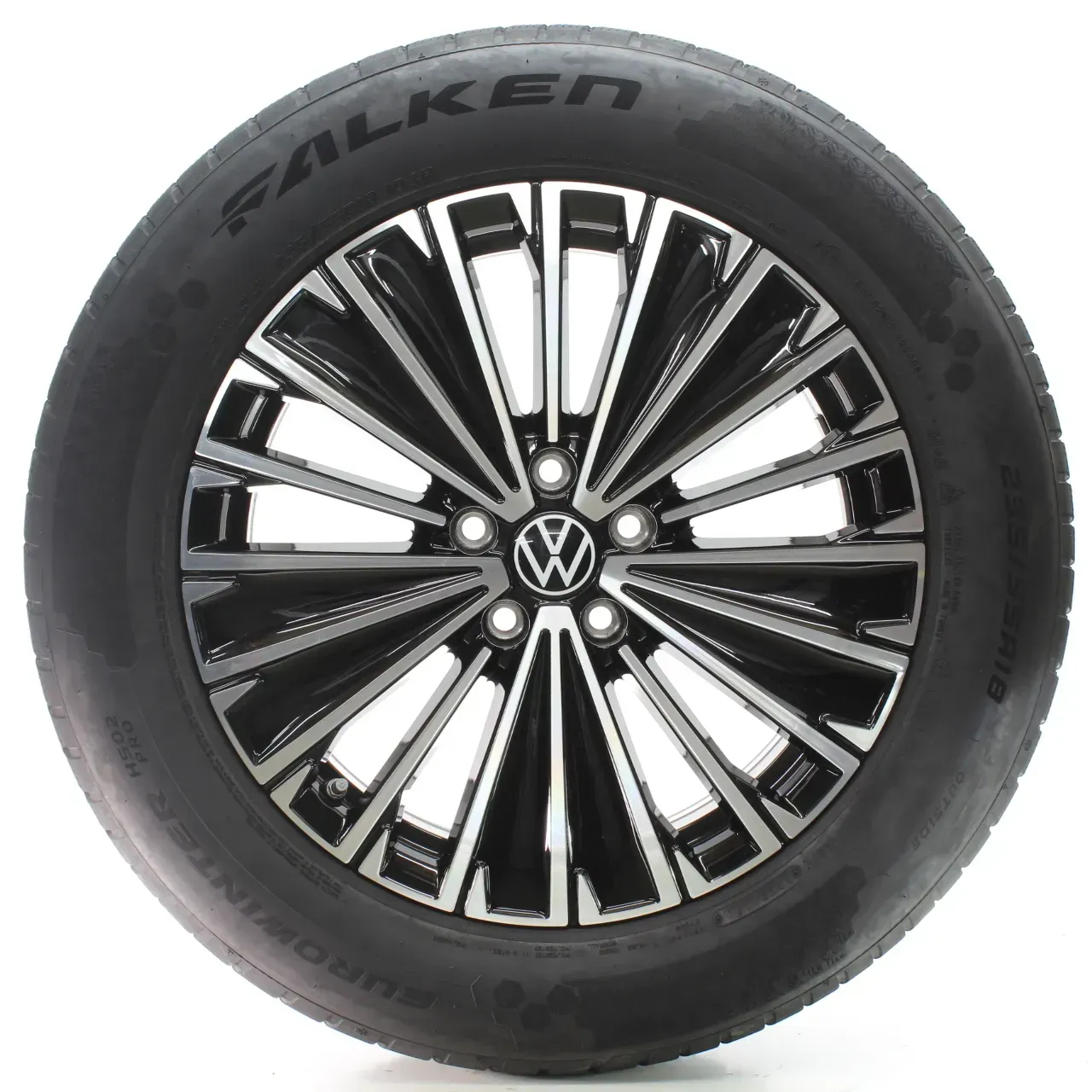 VW Tiguan CT1 Winterräder Napoli Schwarz Glanz Falken 235/55R18 DOT24 571601025K - Bild 1