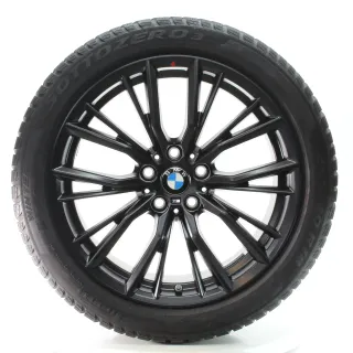 BMW 3er G20 G21 Winterrad Doppelspeiche 796 M Schwarz Pirelli 255/40R18 6885306 - Bild 1