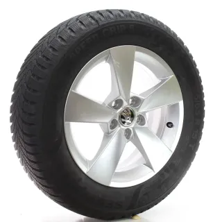 Skoda Fabia IV PJ3 Winterräder 5-Speichen Semperit 185/65R15 DOT25 6VA601025M - Bild 6