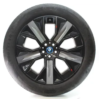 BMW IX I20 Winterräder Aerodynamikrad 1011 Goodyear 255/50R21 109H DOT24 5A02655 - Bild 4