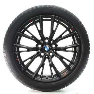 BMW 3er G20 G21 Winterrad Doppelspeiche 796 M Schwarz Pirelli 255/40R18 6885306 - Bild 1