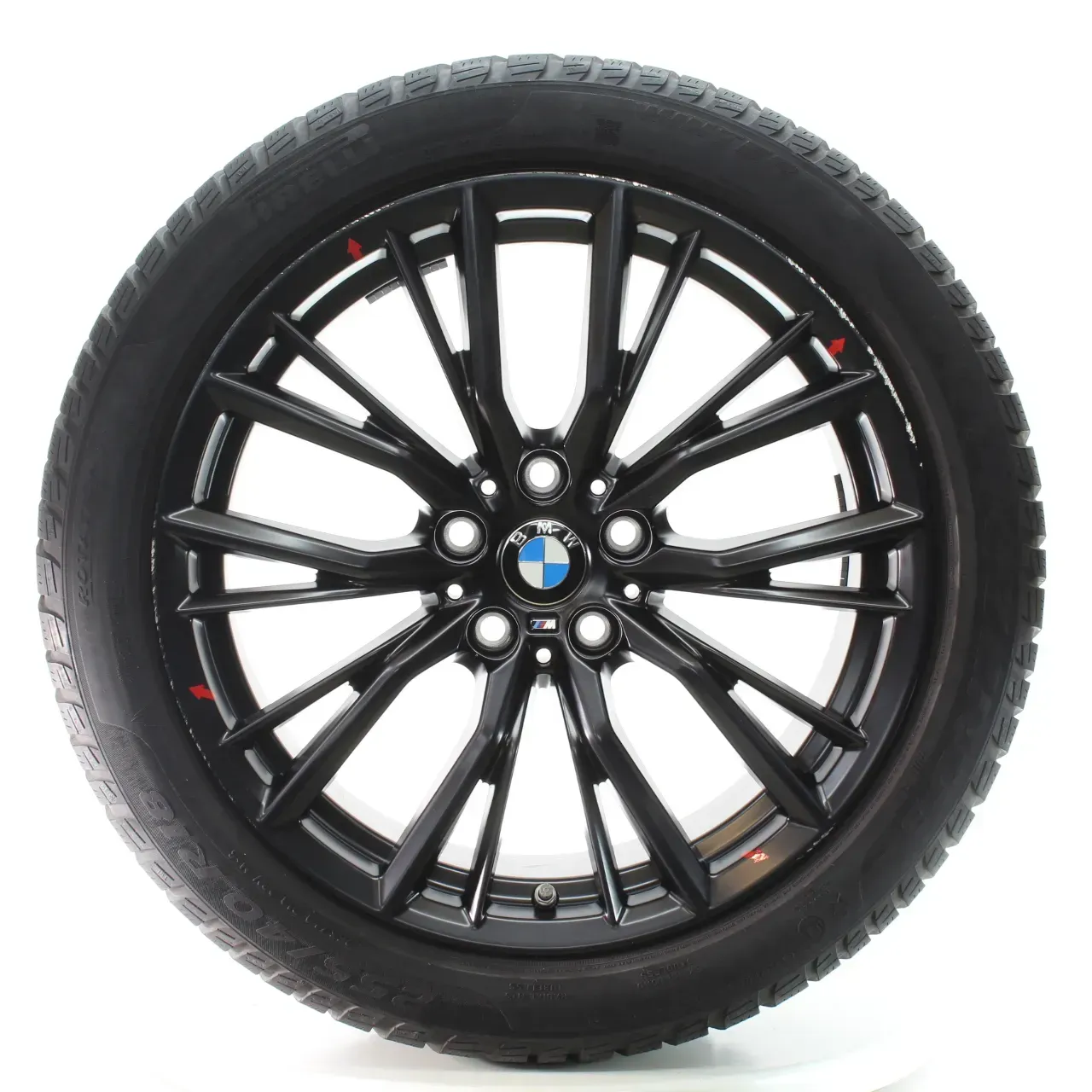 BMW 3er G20 G21 Winterrad Doppelspeiche 796 M Schwarz Pirelli 255/40R18 6885306 - Bild 1