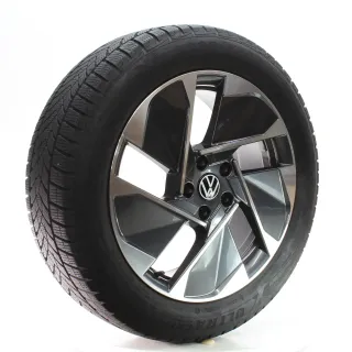 VW ID.3 E11 E12 Winterräder East Derry Grau Glanz Goodyear 215/55R18 10A601025G - Bild 6